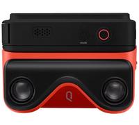 KanDao QooCam EGO 3D VR Camera, 4K 60fps Videos Stereoscopic Instant Display, for Travel, Party, VR Content-Created Device, Compatible AR Glasses, Black Camera & Red 3D Viewer.