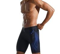 KANDE Men's Quick-Dry Swimsuit, Adjustable Boys' Swim Jammers | Cool Dry Active Swimsuit, Athletic Training Swimsuit, Endurance Long Racing Training Swimsuit, Blue, XXL