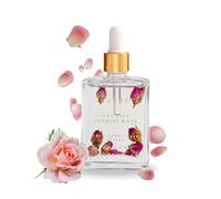 Kandé Organic Multifunctional Moisturising Rose Essential Body Oil - Fragrant Rose Oil with Real Rose Petals and Jasmine Anti-Aging Facial Care Skincare Care Dry Skin Vitamin C E A Full Body Massage
