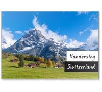 Kandersteg and Dundenhorn Mountain, Bern, Switzerland, Fridge Magnet