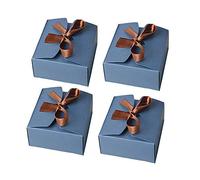 KanDery 30PCS Paper Candy Boxes, Sweet Wedding Favour Boxes, Cookies Gift Boxes, Paper Bakery Boxes, Cardboard Gift Packaging Boxes for Party Wedding Christmas Birthday Holiday, Blue