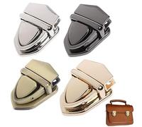 KanDery 4PCS Purse Making Lock, Clasp Catch Push Lock, DIY Thumb Press for Bag Making Book Leathercraft Fabric Handbag Wallet, 26x32mm