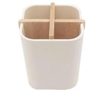 kandid Eco-Friendly Toothbrush Holders made from Bamboo and Bamboo Fibres - Natural Toothbrush Holder - Bendroom and Kitchen Personal Holder - White