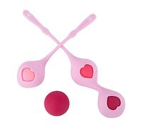 Kandid® Kegel Exercise Ball Set | Waterproof Silicone Pelvic Floor Trainer | Dual Use Single & Double Kegel Balls | Pink Kegel Weights for Bladder Control & Strengthening