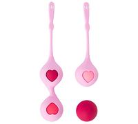 Kandid® Kegel Exercise Balls | Ideal for Pelvic Floor Exercises | Ben Wa Balls Ideal for Post-Pregnancy Recovery | Set of 4 Weights & 2 Girdles | Soft Silicone | Pink