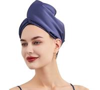 kandid Satin Hair Drying Wrap Hair Towel | Rapid dry Caps | Purple And Pink | Satin Turbans Bath Accessoried | Bathroom Wet Curly Drying Quick Super Soft Absorbent Hat for Women (Purple)