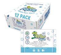 Kandoo Aquas 99% Water Based Flushable Moist Toilet Tissues, 12 x 60 Wipes ( Total 720 wipes), Biodegradable, Plastic Free, Toilet Training Wet Toilet Tissues, Toddler Wipes, Multipack