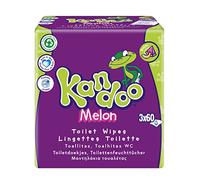 Kandoo Disposable Wet Melon Wipes Suitable for Children Extreme Softness 3 Packs of 60 Wipes