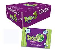 Kandoo Melon Flushable Toilet Wipes - Pack of 12, Total 660 wipes