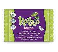 Kandoo Melon Wet Wipes - Flushable - Made from 95% Water - Fragrance-Free - Plastic-Free - Dermatologically Tested - Moist Toilet Paper Made from 100% Vegetable Cellulose Material - 60 Wipes