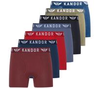 Kandor Bamboo Boxer Shorts Men - Pack of 7, Soft, Breathable Underwear for Men, Men's Underwear Made of Bamboo Viscose and Cotton, Plain & Black Boxer Briefs(S, Olive Mix Set)