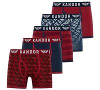 Kandor mens boxers - boxer shorts for men multipack of 5 comfortable stretch cotton men’s underwear trunks, colourful & black underpants, multi pack man briefs LINGO (M,LINGO Pack C)