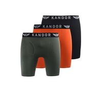 Kandor Men's Bambuso Boxer Shorts (Pack Of 3) in Dark Green | Size: Medium Kandor Dark Green M