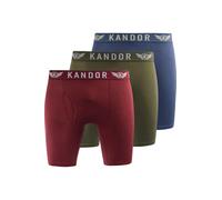 Kandor Men's Bambuso Boxer Shorts (Pack Of 3) in Red | Size: Large Kandor Red L