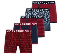 Kandor mens boxers - boxer shorts for men multipack of 5 comfortable stretch cotton men’s underwear trunks, colourful & black underpants, multi pack man briefs LINGO (XXL,LINGO Pack C)