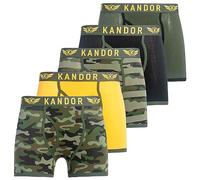 Kandor mens boxers - boxer shorts for men multipack of 5 comfortable stretch cotton men’s underwear trunks, colourful & black underpants, multi pack man briefs CAMOBEE (M,Camobee Pack A)