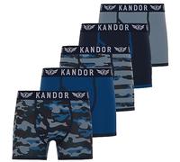 Kandor mens boxers - boxer shorts for men multipack of 5 comfortable stretch cotton men’s underwear trunks, colourful & black underpants, multi pack man briefs CAMOBEE (S,Camobee Pack C)