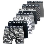 Kandor Men's Jeckers Boxers 7pk in Dark Grey | Size: Large Kandor Dark Grey L