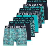 Kandor mens boxers - boxer shorts for men multipack of 7, comfortable stretch cotton men’s underwear trunks, colourful & black underpants, multi pack man briefs FLORID (L,FLORID Pack C)