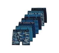 Kandor Men's Jeckers Assorted Designs Boxer Shorts (Pack of 7) in Blue | Size: Large Kandor Blue L