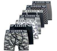 Kandor Men's Jeckers Boxers 7pk in Dark Grey | Size: Small Kandor Dark Grey S