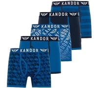 Kandor Men's Lingo Boxers 5pk in Blue | Size: Large Kandor Blue L