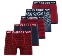 Kandor Men's Lingo Boxers 5pk in Red | Size: Large Kandor Red L