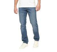Kandor Men's Stretch Denim Jeans - Regular Fit Straight Leg, Button Fly, Classic 5-Pocket Design, Comfortable Everyday Jeans Short Regular Long Light Wash 36W X 32L