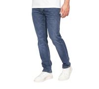 Kandor Men's Stretch Denim Jeans - Regular Fit Straight Leg, Button Fly, Classic 5-Pocket Design, Comfortable Everyday Jeans Short Regular Long Mid Wash 36W X 32L