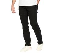 Kandor Men's Stretch Denim Jeans - Regular Fit Straight Leg, Button Fly, Classic 5-Pocket Design, Comfortable Everyday Jeans Short Regular Long Black 32W X 32L