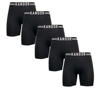 Kandor Women’s Bamboo Boxer Shorts - 5 Pack Soft Tagless Breathable Stretch Boxer Briefs, Comfortable Seamless Underwear Multipack 5 Pack - Black XXL