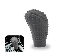 KANDUJIMU 1 PC Car Gear Shift Knob Cover, Silicone Non-Slip Wear-Resistant Massage Particle Comfortable Grip, Flexible Anti-Scratch Shift Cover, Universal Automatic/Manual Transmission Cars (Gray)