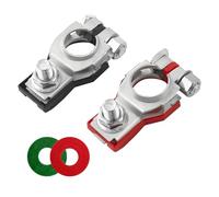 KANDUJIMU Battery Terminal Connector, Top Post Battery Cable Terminal Clamp Set, Positive and Negative 1 Pair with 2 Washers, Good Contact Corrosion Resistance Car Accessories for SUV Van Motorcycle