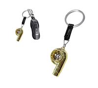 KANDUJIMU Car Turbo Keychain, Creative Metal Spinning Turbocharger Key Fob, Universal Vehicle Part Keychain Key Ring Decoration (Golden)