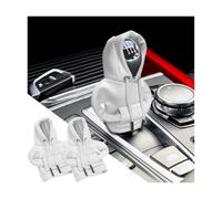 KANDUJIMU Gear Stick Cover, Universal Gear Shift Cover, Gearstick Hoodie for Dust Proof, Car Shift Knob Sweatshirt, Car Interior Accessories (White)