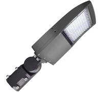 KAnduo 100W LED Parking Lot Light 14000LM Shoebox Area 5000K Dimmable Commercial Outdoor Street Lighting with Yoke Mount IP65 100-277VAC UL&DLC Listed(Slip Fitter Mount,100W)