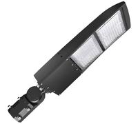KAnduo 100W LED Parking Lot Light 14000LM Shoebox Area 5000K Dimmable Commercial Outdoor Street Lighting with Yoke Mount IP65 100-277VAC UL&DLC Listed(Slip Fitter Mount,200W)