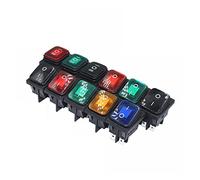 KANDUO 10pcs KCD2 2 ON-Off ON-OFF-0N 4/6 pin Heavy Duty Sealed Waterproof Auto Boat Marine Rocker Switch with LED 15A 16A 20A 250V (Color : 2)