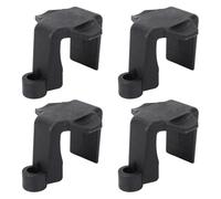 KAnduo 4pcs Boat Bumper Clips, Quick Reposition Mudguards, Nylon Pontoon Hangers Cleats, for 1 to .25 Inch Square(Black)