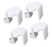 KAnduo 4pcs Boat Bumper Clips, Quick Reposition Mudguards, Nylon Pontoon Hangers Cleats, for 1 to .25 Inch Square(White)