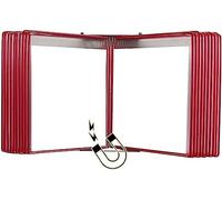 KanDuo Art Conference Folder, A4 Wall Page Turning Information Bag Display Rack (20 Pages, Magnet Can Attract Metal Equipment) (Color : Red, Size : 13×9×7IN) (Color : Rood)