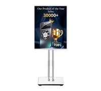 Kanduo Backlit Menu Board LED Floor Standing Light Box Billboard, Advertising Standing Signage, Led Lighted Poster Display Stand advertising frame(Black frame,43.5 * 60cm)