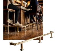 Kanduo Bar Foot Rail Kit Brushed Stainless Steel Bar Foot Rail，Wall Mount Bar Foot Rest Kit for Home & Commercial Bars(Champagne Gold,3.5M/11.48FT)
