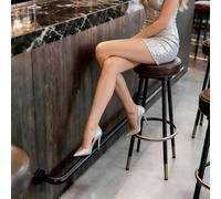 Kanduo Bar Foot Rail Kit Stainless Steel Wall Mount Foot Railing，for Bars and Undercounter Support(150cm/4.5ft)
