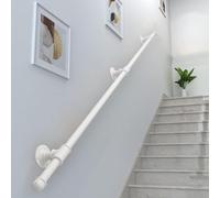 Kanduo Bar Foot Rail Kit White Stair Railing Indoor/Outdoor il Wall-Mounted Balustrade Foot Support Guardrail Safety il for Home Decoration