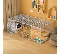 Kanduo Cat House Enclosure Cat Cage - Cat Cage Playpen Cat Enclosure Indoor Ferret Cage Dog Crates for Large Dogs Cat Kennels with Litter Box(147x75x47cm)
