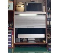 Kanduo Cellular Cabinet Doors Concertina Door Hand Pull Plastic Cupboard Doors，Space Saving Garage Wall Cabinet Tambour Sideboard(40x100cm/16x39in)