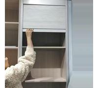 Kanduo Cellular Cabinet Doors Metal Tambour Door Wall Cabinet with Roll Shaft，Straight Sliding Roll Up Gate Kit，Custom Size (W 75 x H 160 cm)