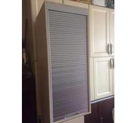 Kanduo Cellular Cabinet Doors Wall Cabinets Tambour Door & Track Kit，Custom Size Heavy-Duty Tambour Slatted Sliding Doors，Flexible Installation(60x100cm)