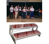 Kanduo Choral Risers Portable choir stand, a mobile platform for choirs, group events, weddings and performances(2 Level)
